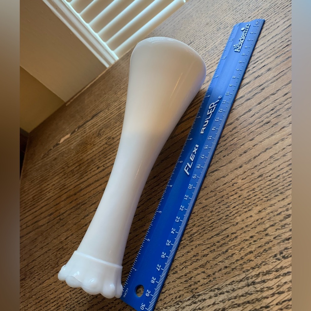 Vintage Mid Century Milk Glass Vase - Picture 3 of 6